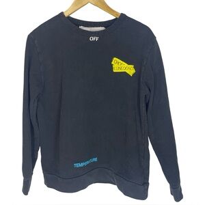 Off-White Fire Tape Sweatshirt 'Black'